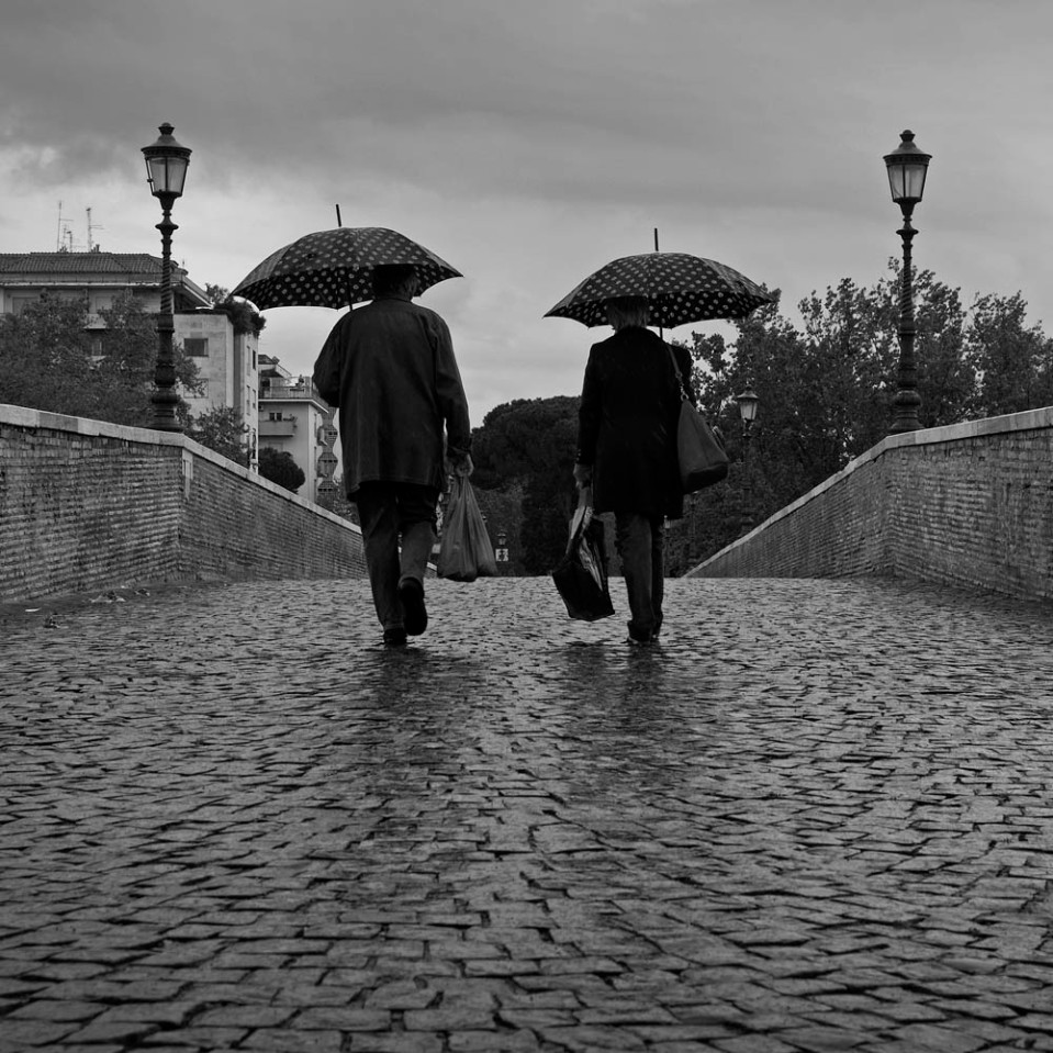 Taken from the covered part of Ponte Milvio, where i was taking shelter from a downpour.